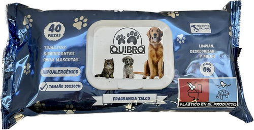 Toallitas Húmedas Con Talco Para La Higiene De Patas De Perros Y Gatos - Limpieza Profunda Y Efectiva En Un Solo Paso - Limpiador De Patas Para Mascotas - 40 Unidades.