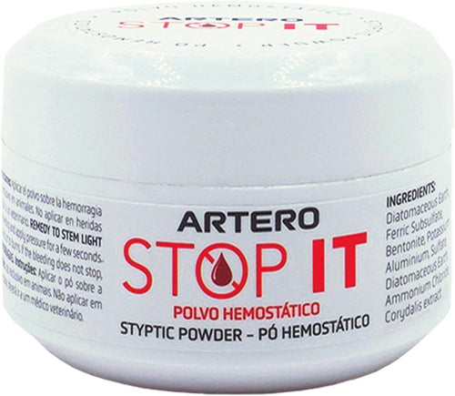 ARTERO Stop It. Polvo Hemostático Para Cortar Las Pequeñas Hemorragias Producidas Por El Corte De Uñas En Perros Y Gatos. 14 Gramos